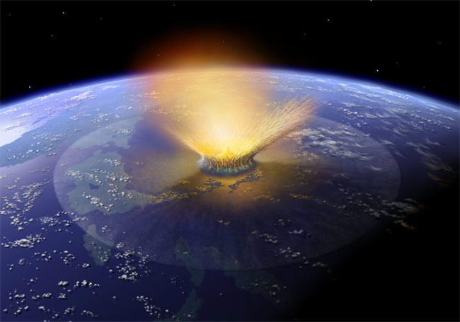 Una Ilustracion de como pudo haberse visto desde el espacio